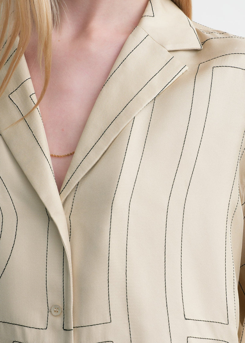 Monogram Silk-twill Shirt