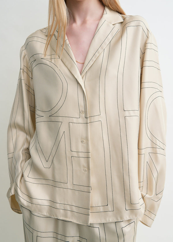 Monogram Silk-twill Shirt