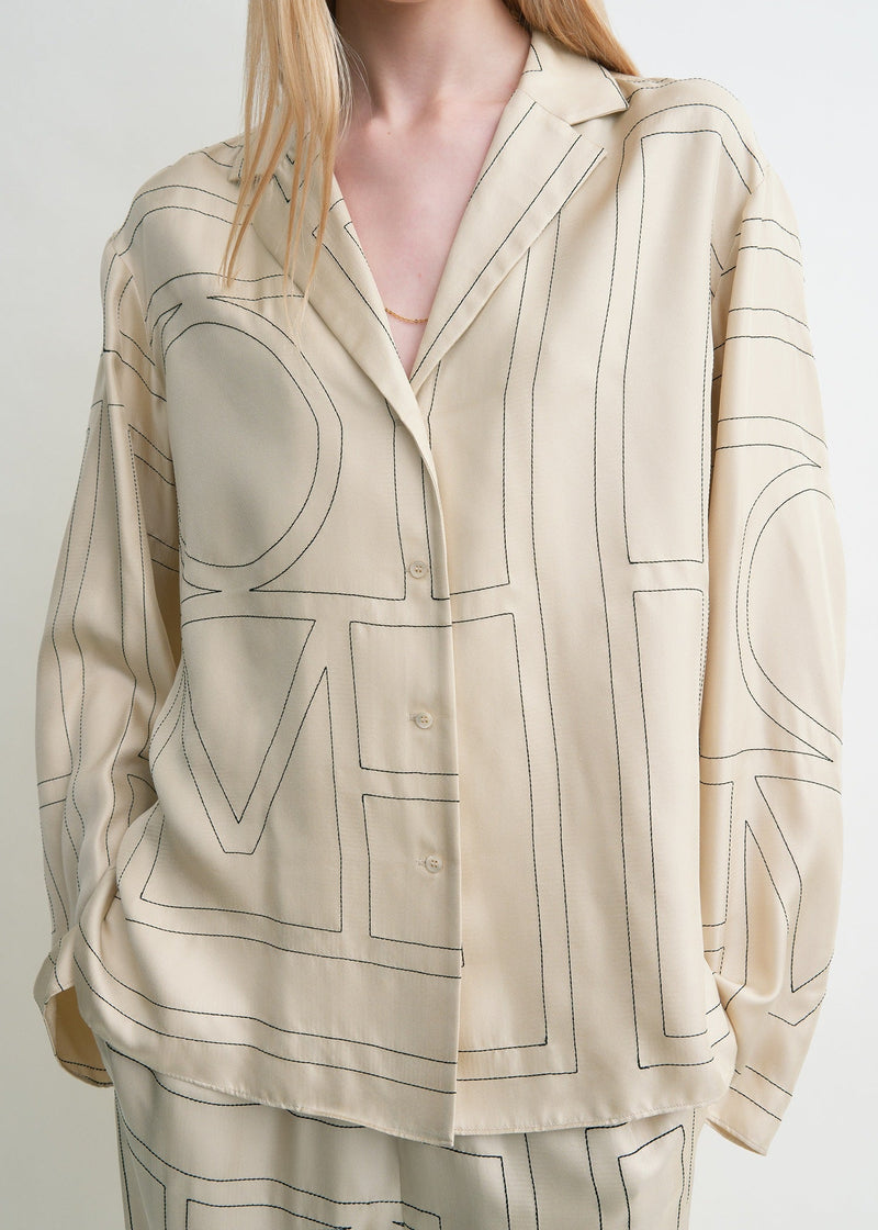 Monogram Silk-twill Shirt