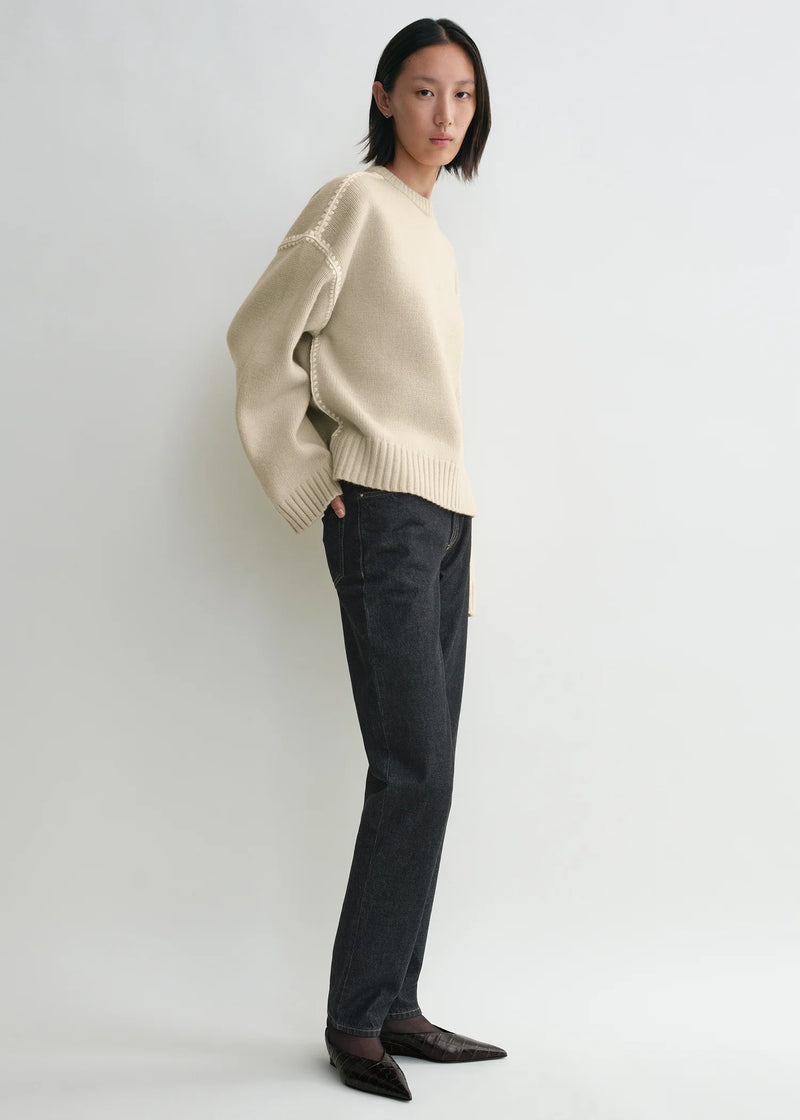 Embroidered Wool & Cashmere Oversized Knit