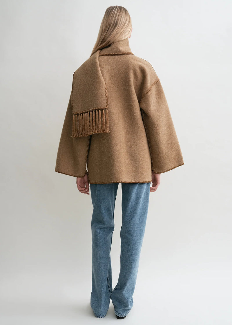 Embroidered Scarf Jacket