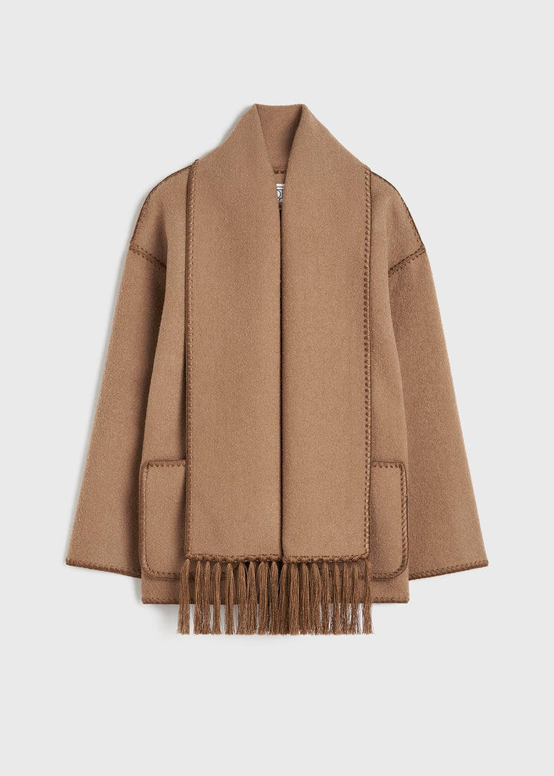 Embroidered Scarf Jacket