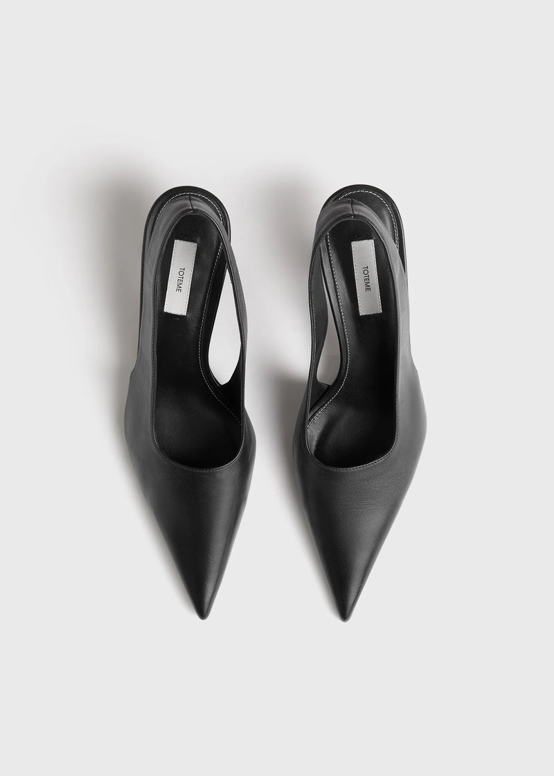 Leather Slingback Pumps