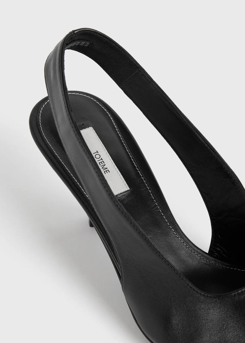 Leather Slingback Pumps
