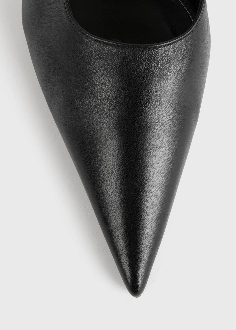 Leather Slingback Pumps
