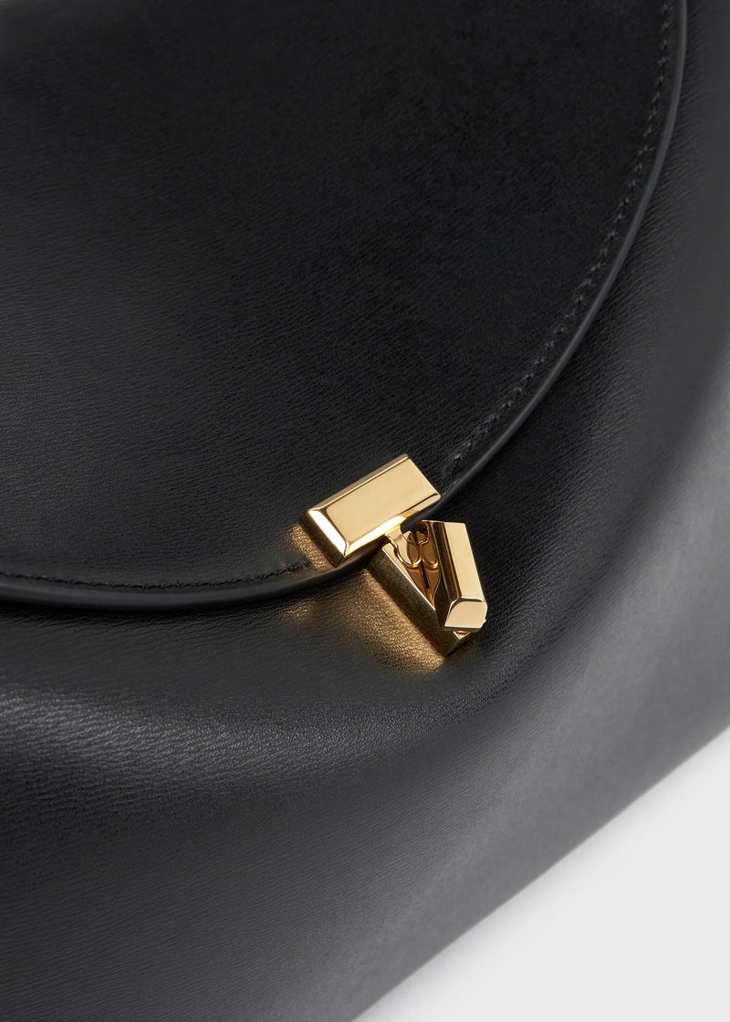 T-Lock Leather Top Handle Bag