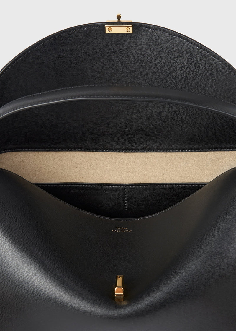 T-Lock Leather Top Handle Bag