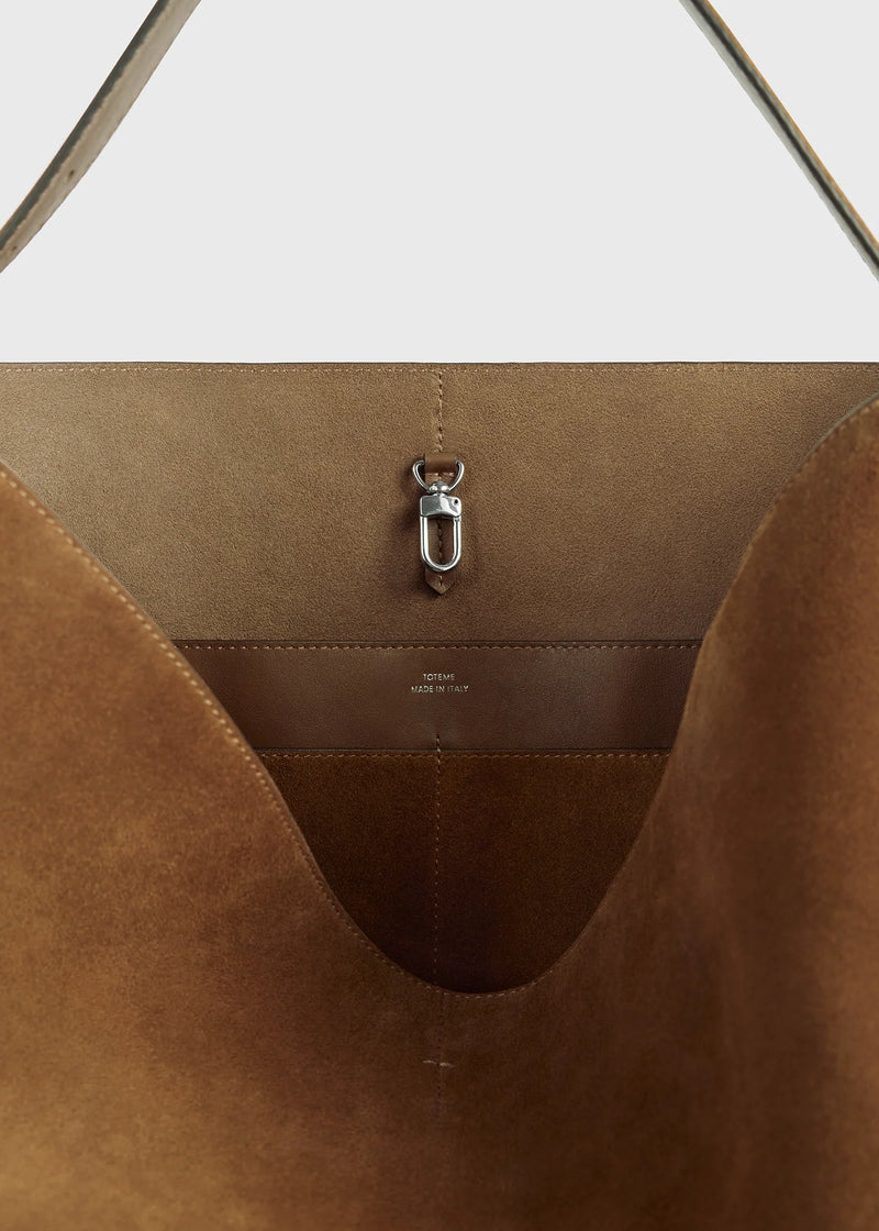 Belted Suede Tote Bag