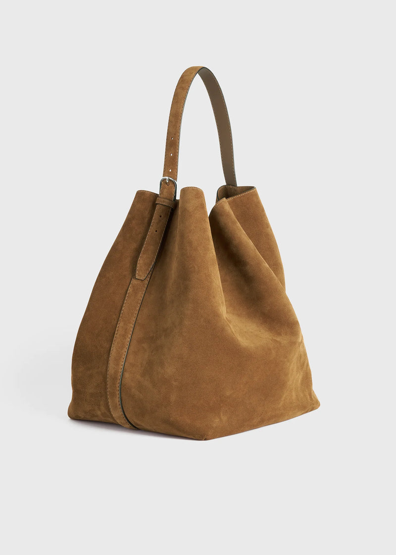 Belted Suede Tote Bag