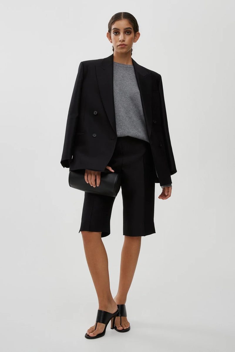 Juna Wool & Silk-blend Twill Shorts