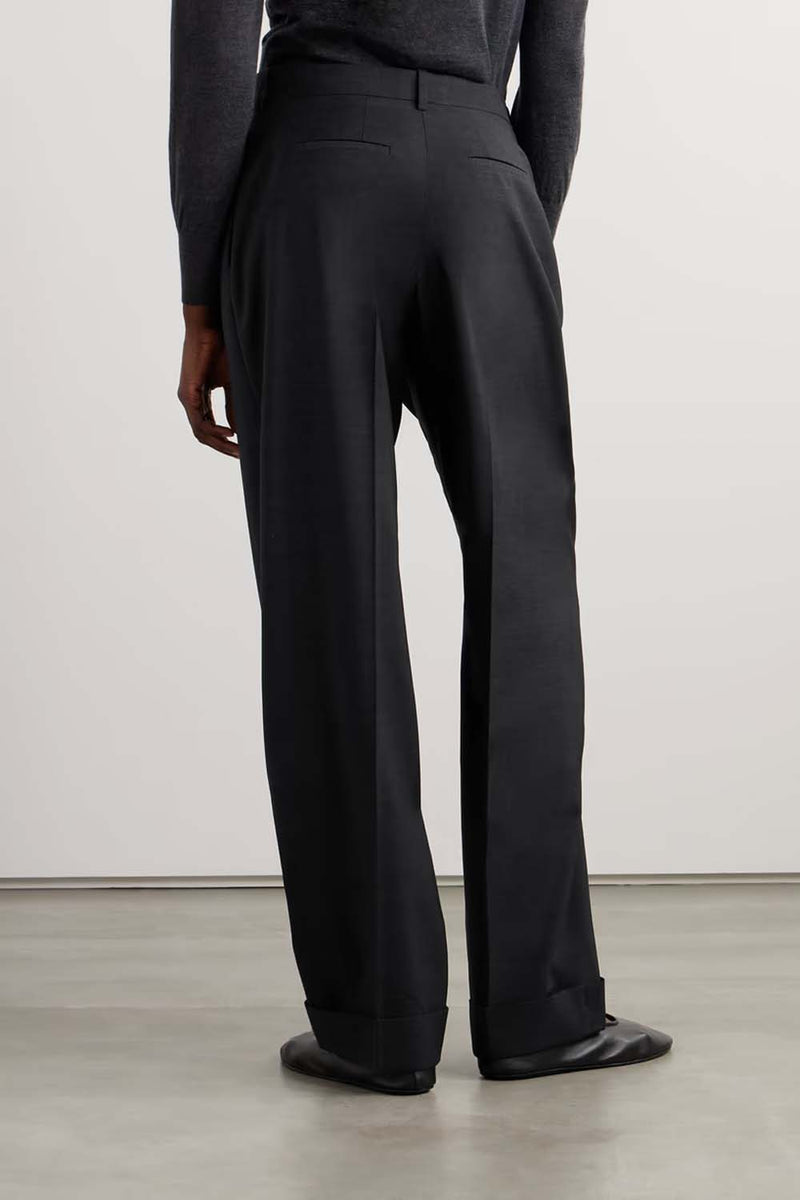 Tor Pleated Grain de Poudre Wool Pants