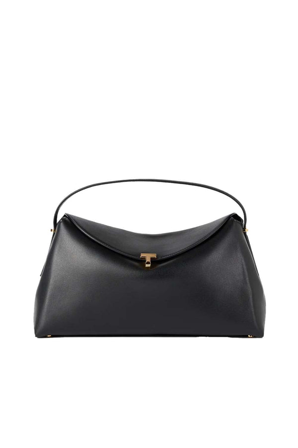 T-Lock Leather Top Handle Bag