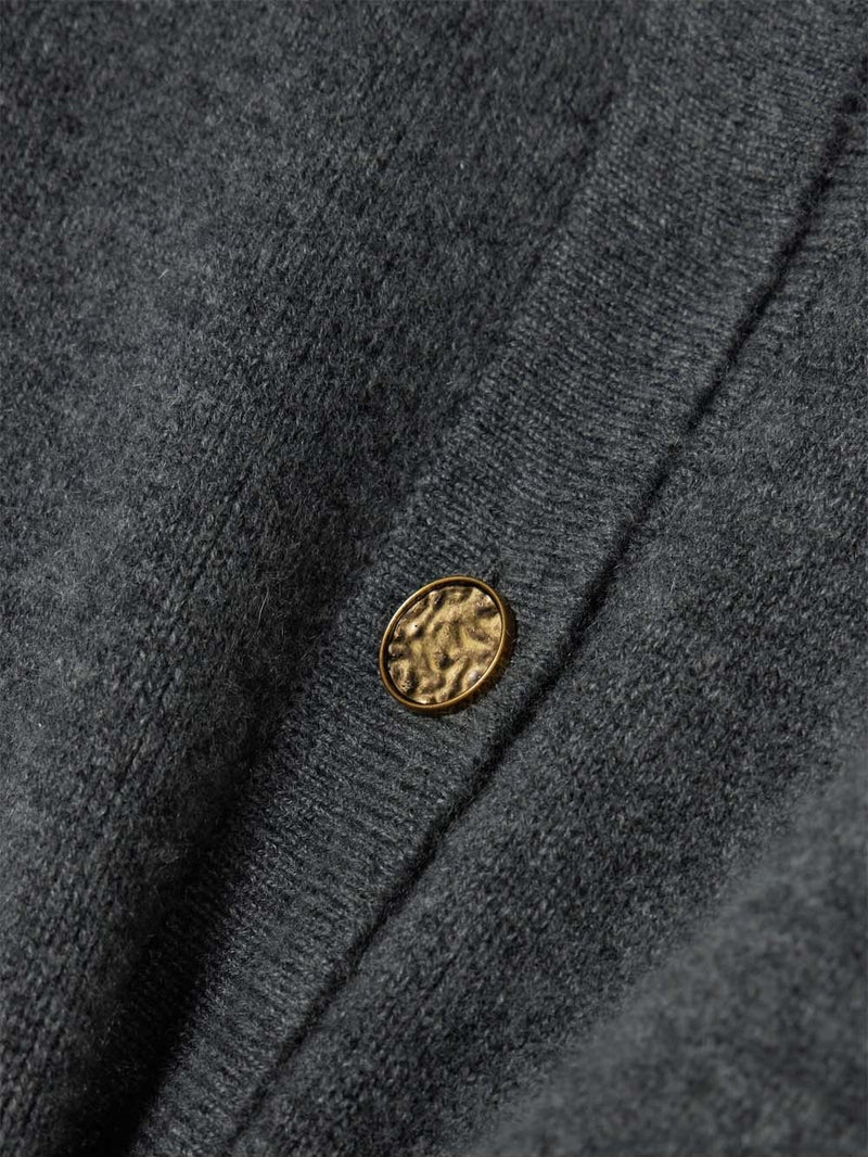 Hammered Button Wool-Blend Cardigan
