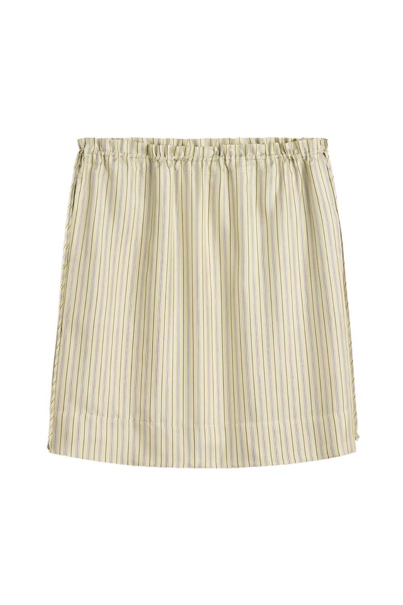Striped Silk Mini Skirt