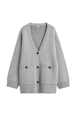 Longline Cashmere & Wool Blend Cardigan