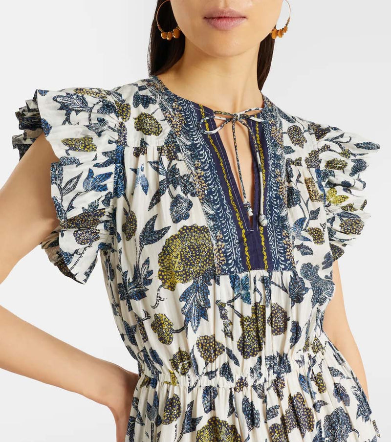 Kairi Flutter Sleeve Midi Dress