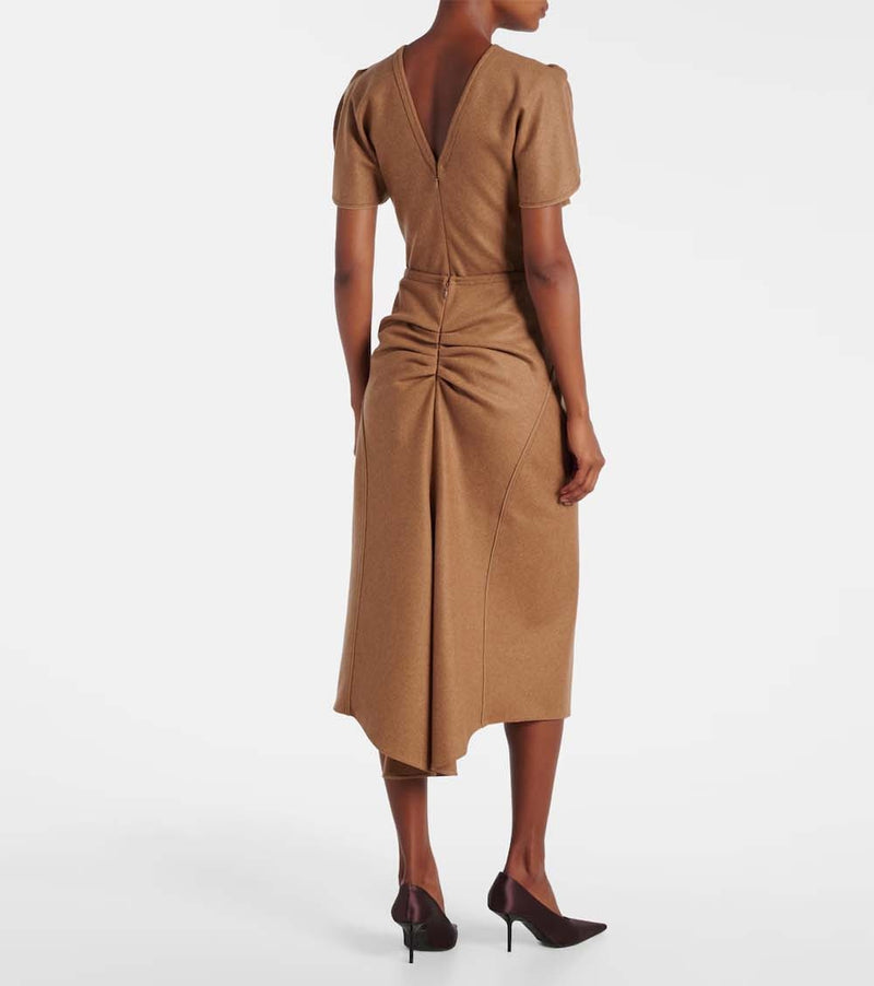 Bella Gathered Waist Midi Skirt