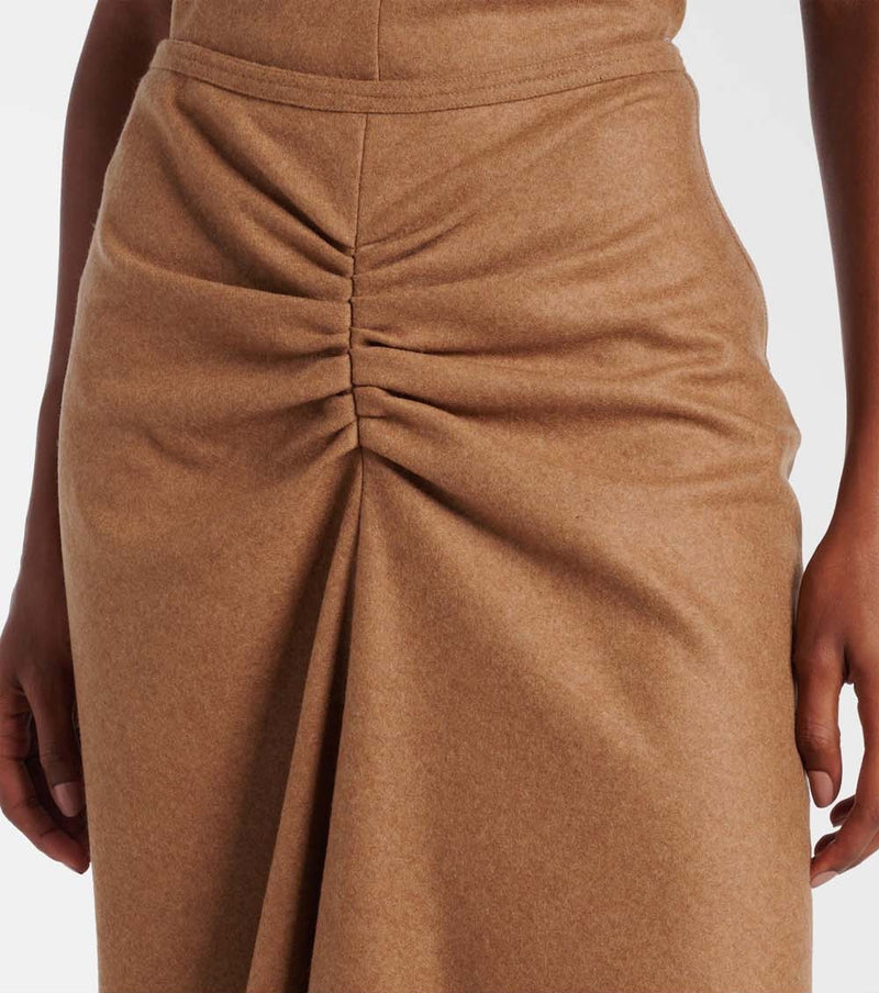 Bella Gathered Waist Midi Skirt