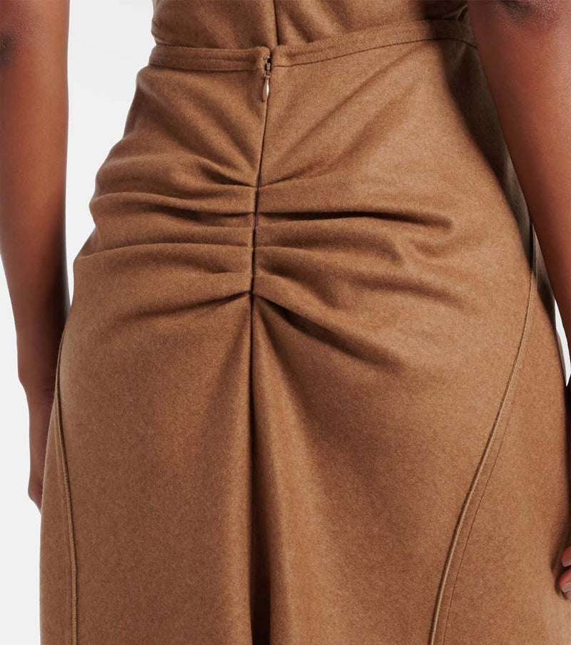 Bella Gathered Waist Midi Skirt