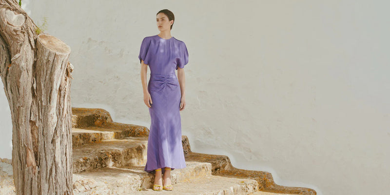 Gathered Waist Midi Dress