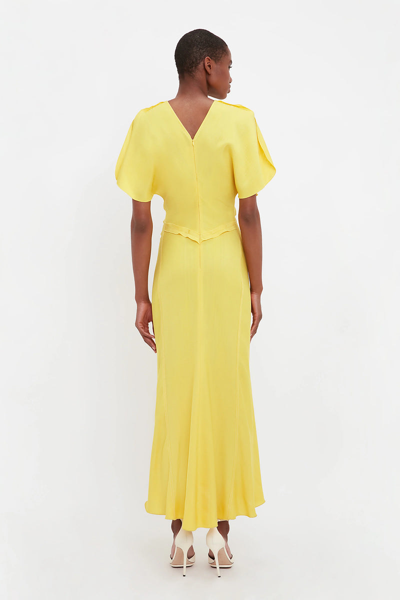 Gathered Waist Midi Dress