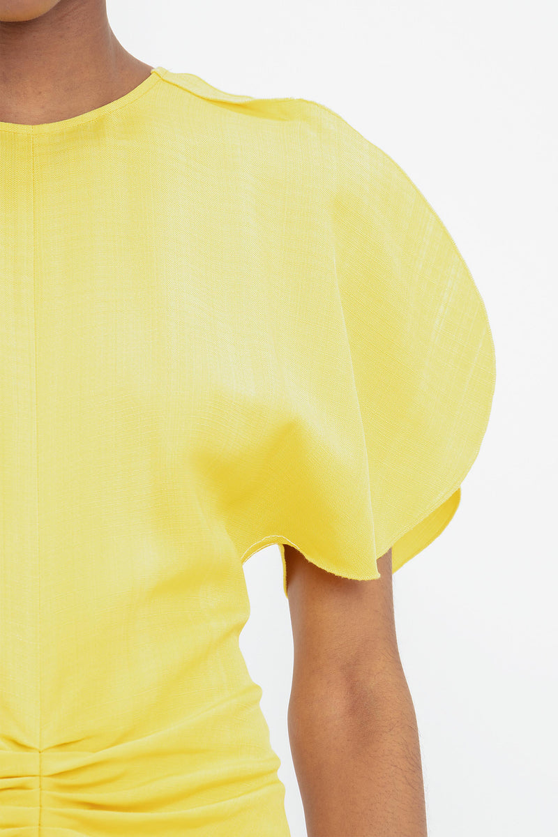 Gathered Waist Midi Dress