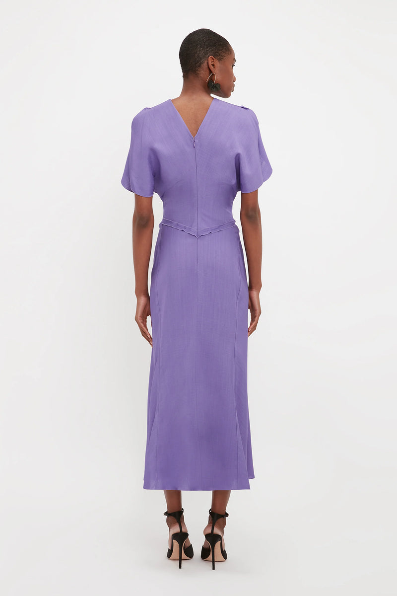 Gathered Waist Midi Dress