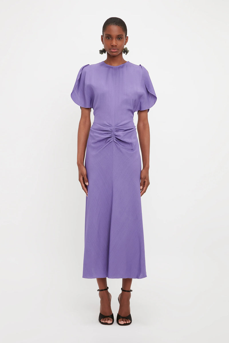 Gathered Waist Midi Dress