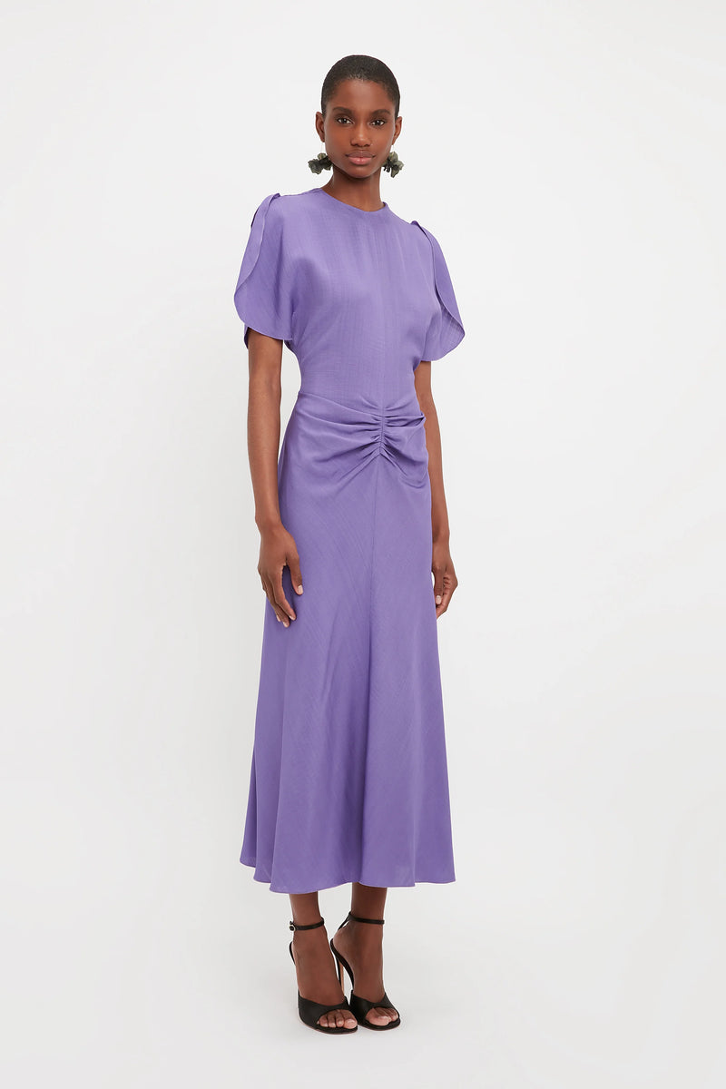 Gathered Waist Midi Dress