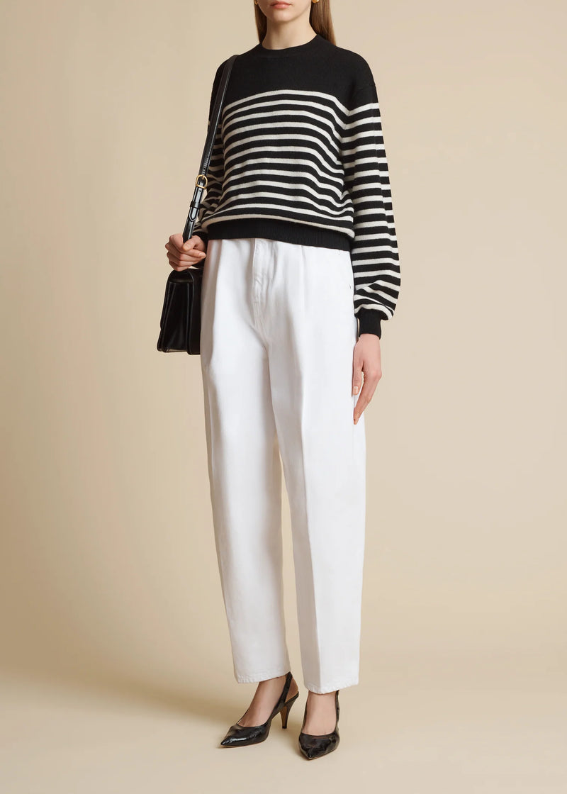 Viola Striped Cashmere Blend Sweater