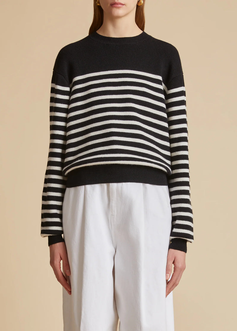 Viola Striped Cashmere Blend Sweater