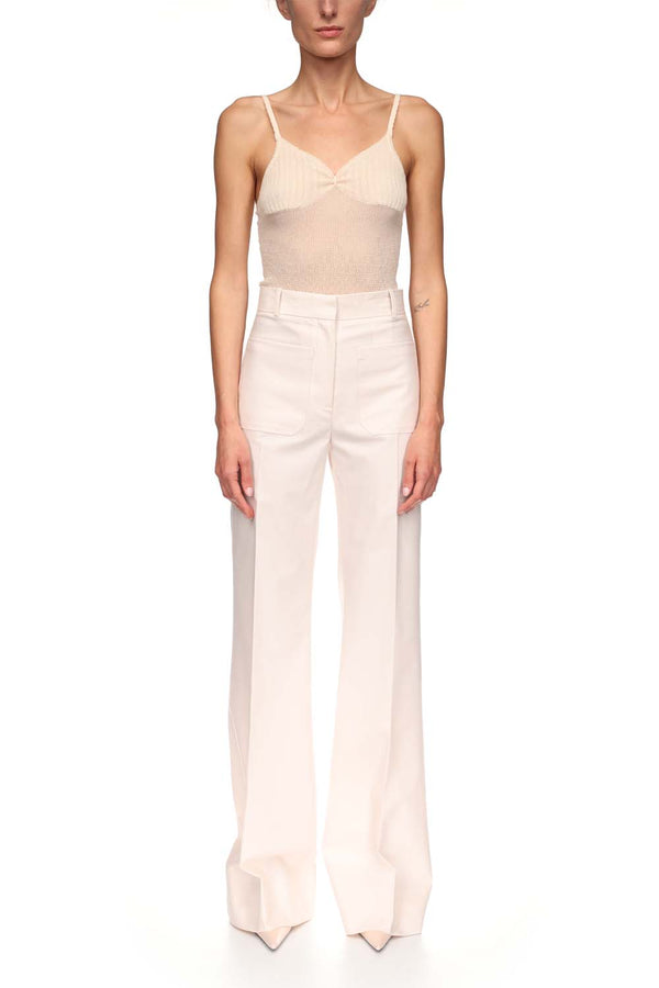 Alina Twill Wide-leg Trousers