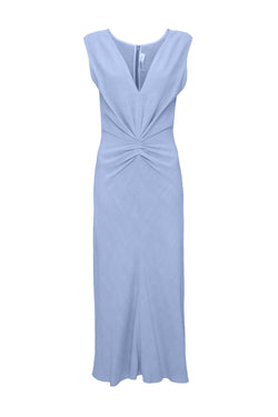 Sleeveless Gathered Waist Midi Dress