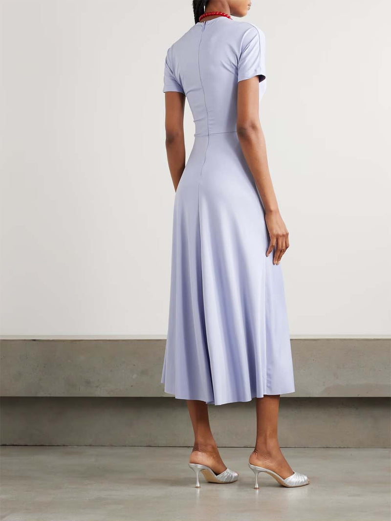 Gathered Waist T-Shirt Midi Dress Belinda International Gathered Waist T-Shirt Midi Dress Belinda International