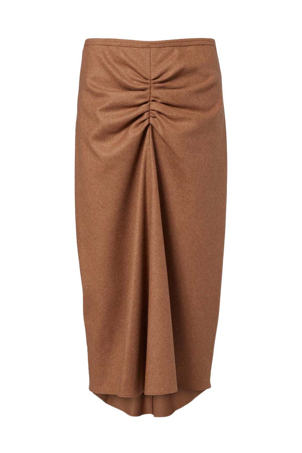 Bella Gathered Waist Midi Skirt