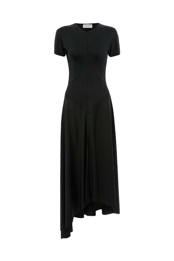 Zip Front Stretch-jersey Dress