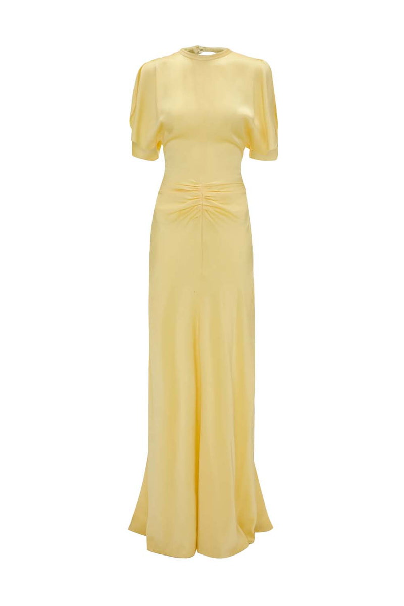 Bella Gathered Waist Floor-length Gown