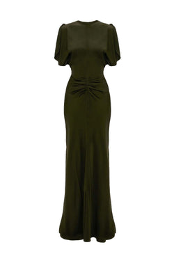Bella Gathered Waist Floor-length Gown