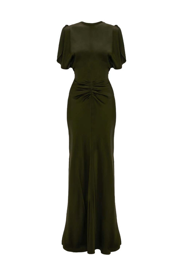 Bella Gathered Waist Floor-length Gown