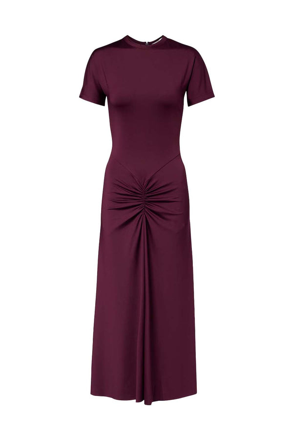Gathered Waist T-Shirt Midi Dress