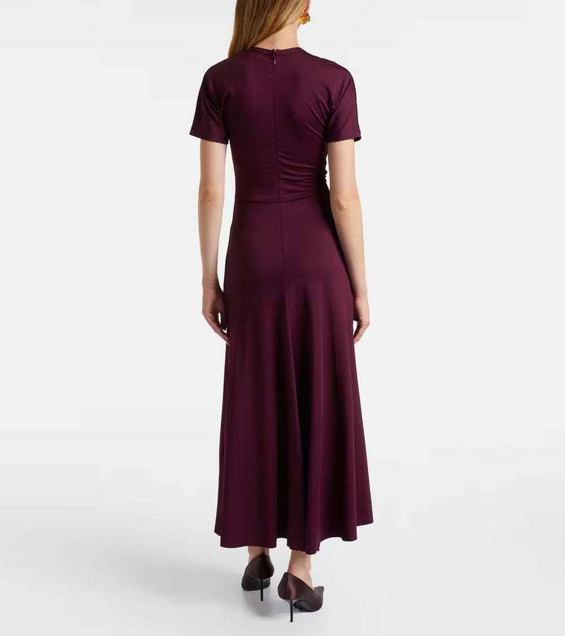 Gathered Waist T-Shirt Midi Dress
