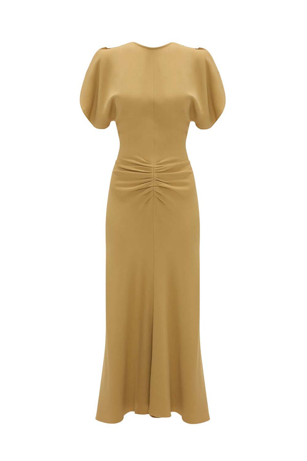Bella Gathered Waist Midi Dress