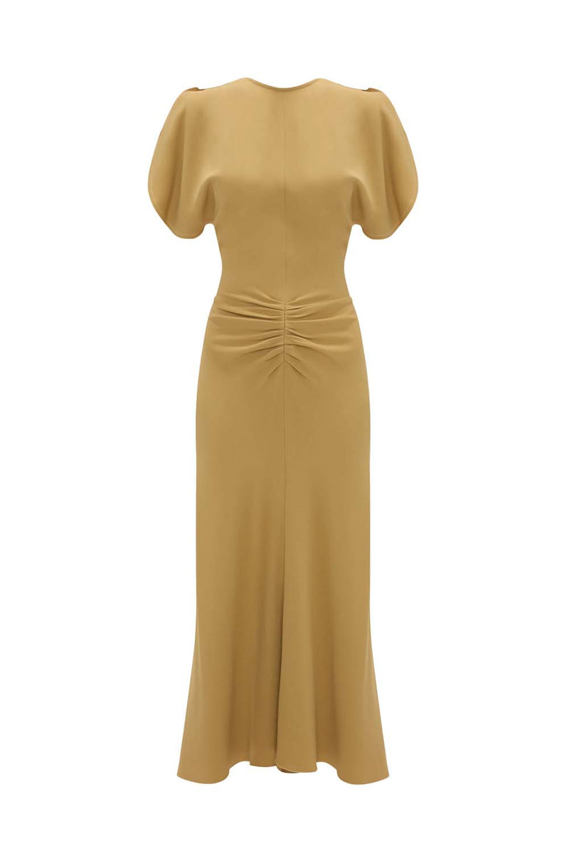 Bella Gathered Waist Midi Dress
