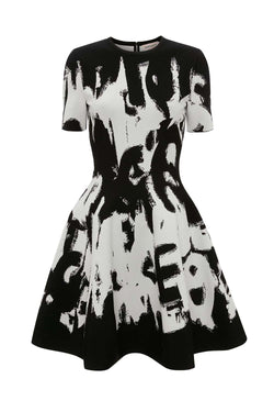 Graffiti Jacquard Dress