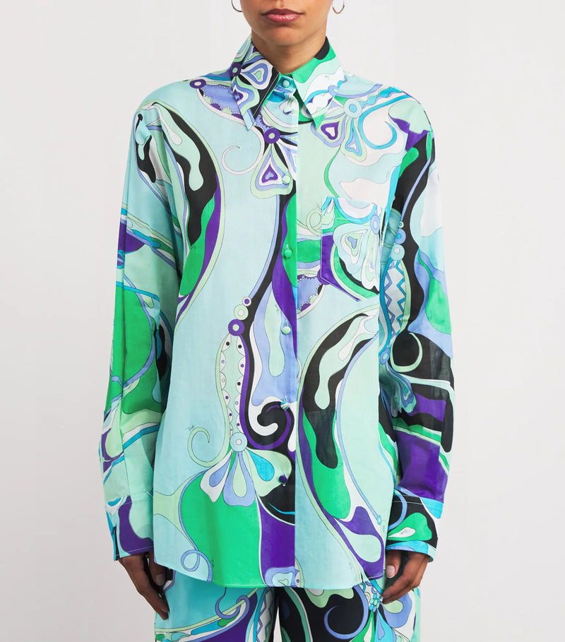 Orchidee Printed Cotton Shirt