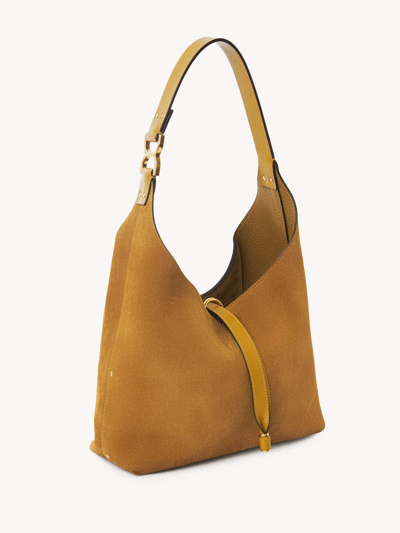 Suede Marcie Hobo Shoulder Bag