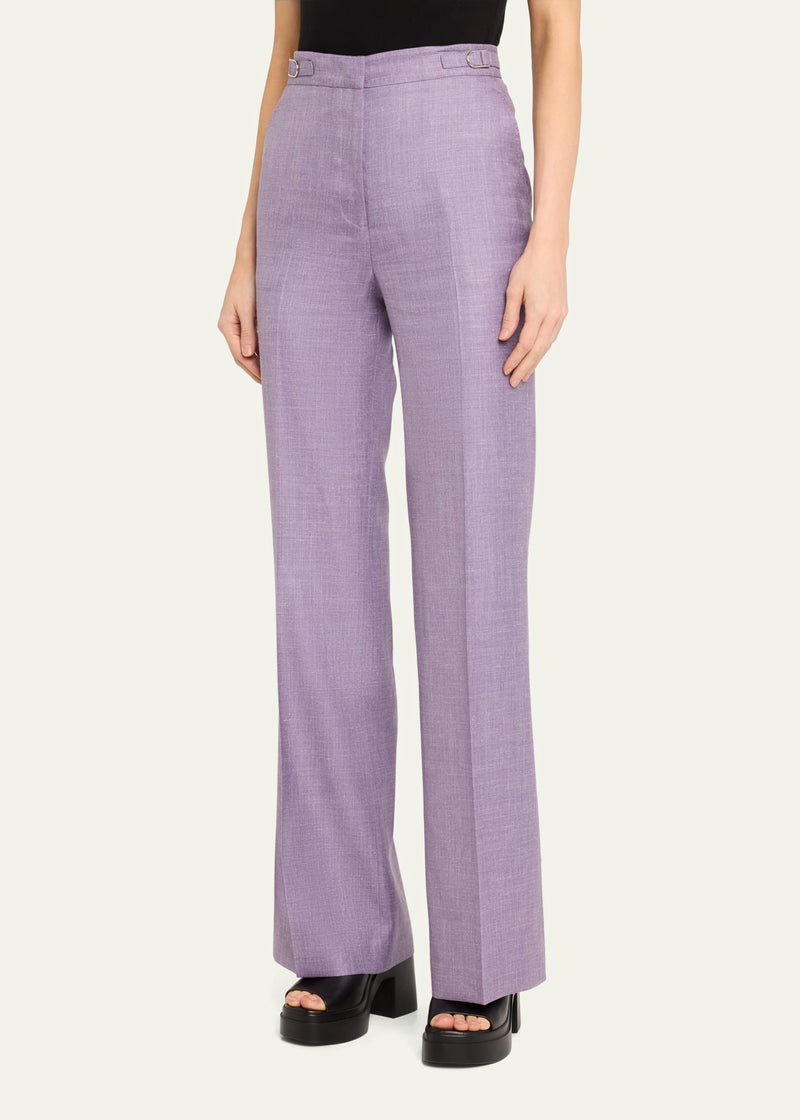 Vesta Wool, Silk and Linen-Blend Trousers