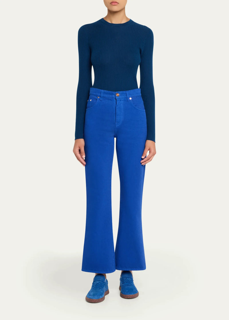 Browning Ribbed Cashmere & Silk-Blend Top