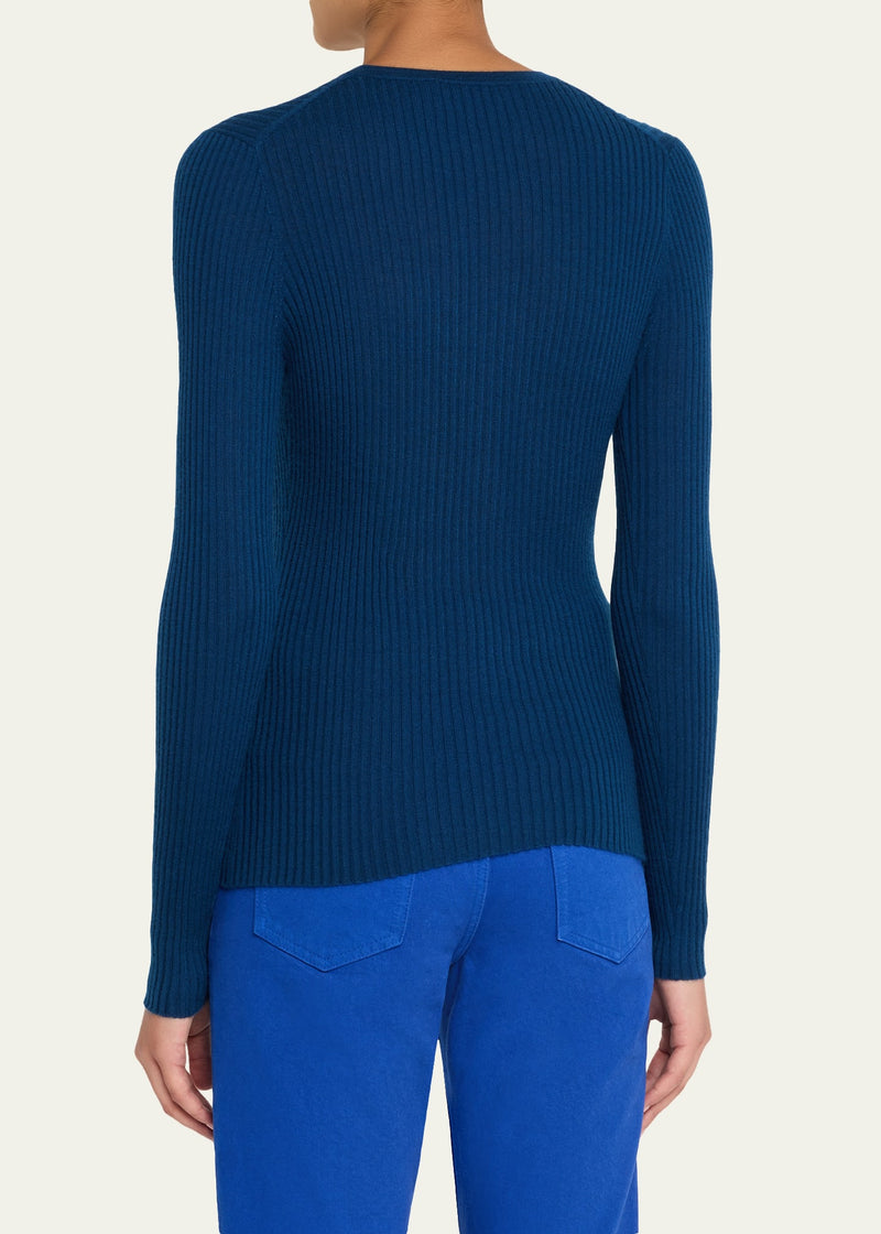 Browning Ribbed Cashmere & Silk-Blend Top
