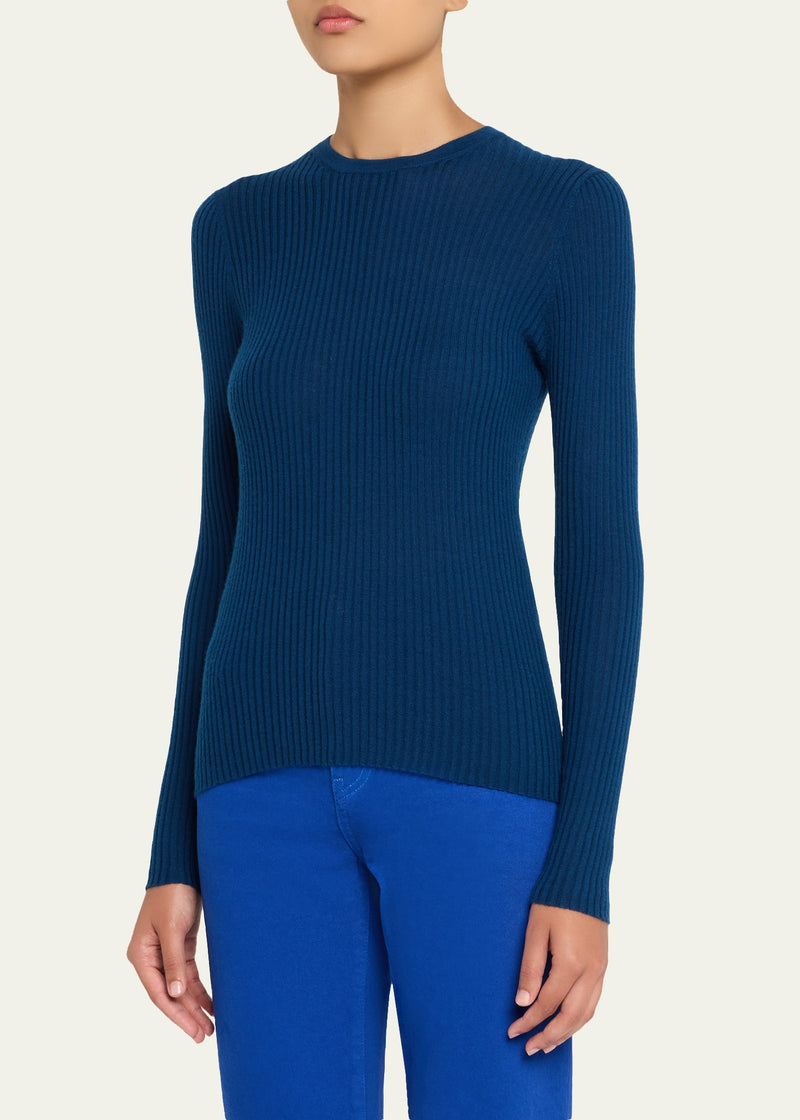 Browning Ribbed Cashmere & Silk-Blend Top
